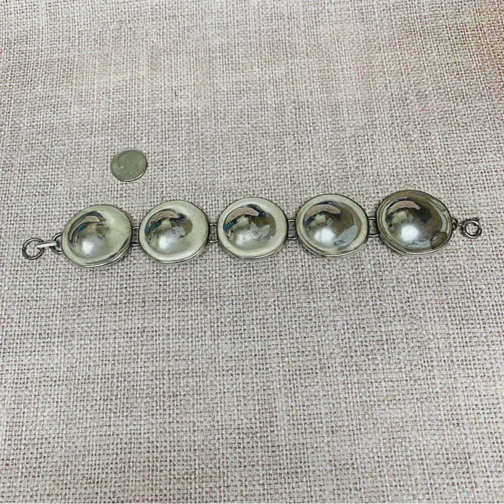 VTG Silver Disc Bracelet‎